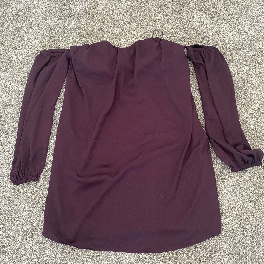 Banana Republic NWT Off-Shoulder Plum Dress sz Small